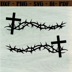 Barbed Wire Cross,Cross SVG, Cross Cricut, Cross Svg File, Cross Clipart, Crosses Svg, Christian Svg, Catholic Svg, Cross Silhouette, Cross