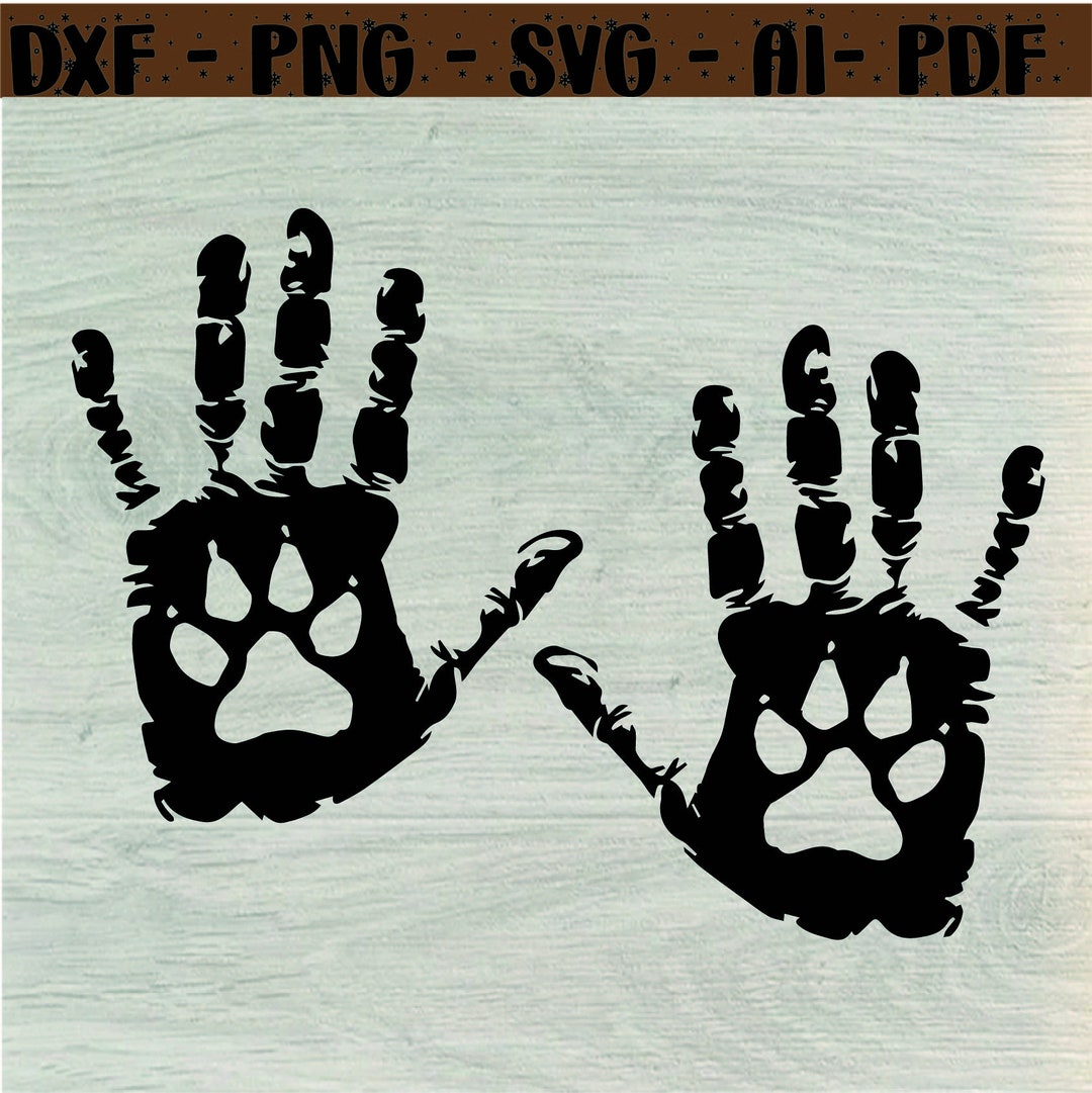 Handprint SVG, Hand Cut File, Handprint Cricut, Handprint Silhouette