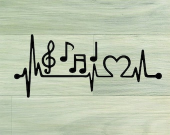 Music svg, Music Notes svg, Musical svg, Sheet Music svg, digital file, PNG, Cut file for Cricut, Silhouette, Song SVG, Music Heart SVG