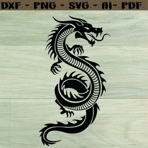 Dragon SVG,Tribal Dragon SVG,Dragon Tattoo svg,Dragon Silhouette,Dragon Vector,Dragon Clipart,Dragon Cut File,Dragon vector,SVG