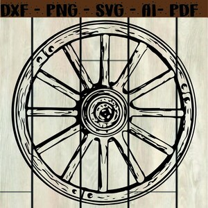 Wagon Wheel svg, Wagon Wheel Outline Svg, Cart Wheel png, Farm Wagon svg, Wagon Wheel Clipart, eps, svg, dxf, png, jpg