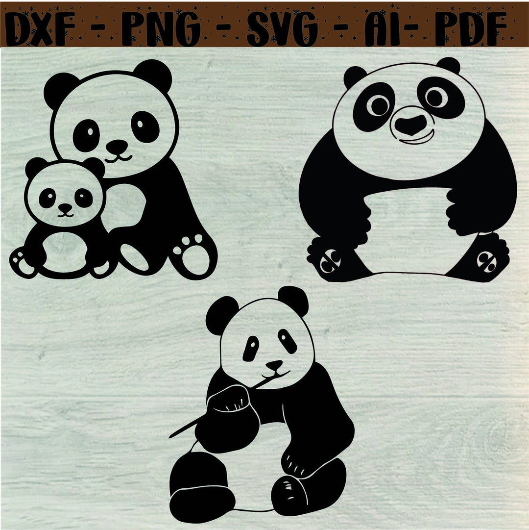 Panda SVG, Instant Download,panda Vector,panda Svg Bundle, Panda ...