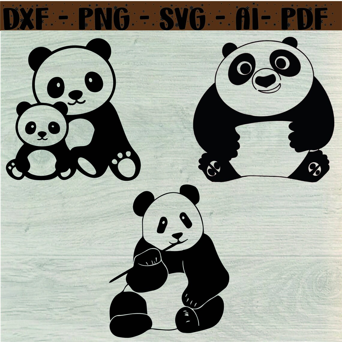 Panda SVG, Instant Download,panda Vector,panda Svg Bundle, Panda ...