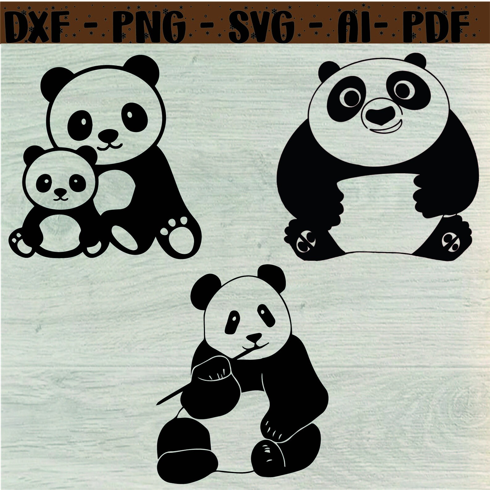 Panda SVG, Instant Download,panda Vector,panda Svg Bundle, Panda ...