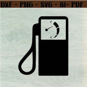 Gas Fuel Logo SVG File, Gas Fuel Logo DXF, Gas Fuel Logo Png, Gauge Gas Symbol, Meter Petrol Logo, Gas Fuel Logo SVG Files,svg,dxf,png,ai