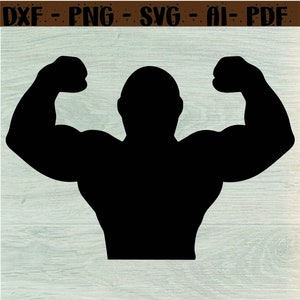 Muscles svg, bodybuilding svg, muscular body svg, body building, man, men, svg, cut file, design, dxf, clipart, vector, icon, eps, pdf, png