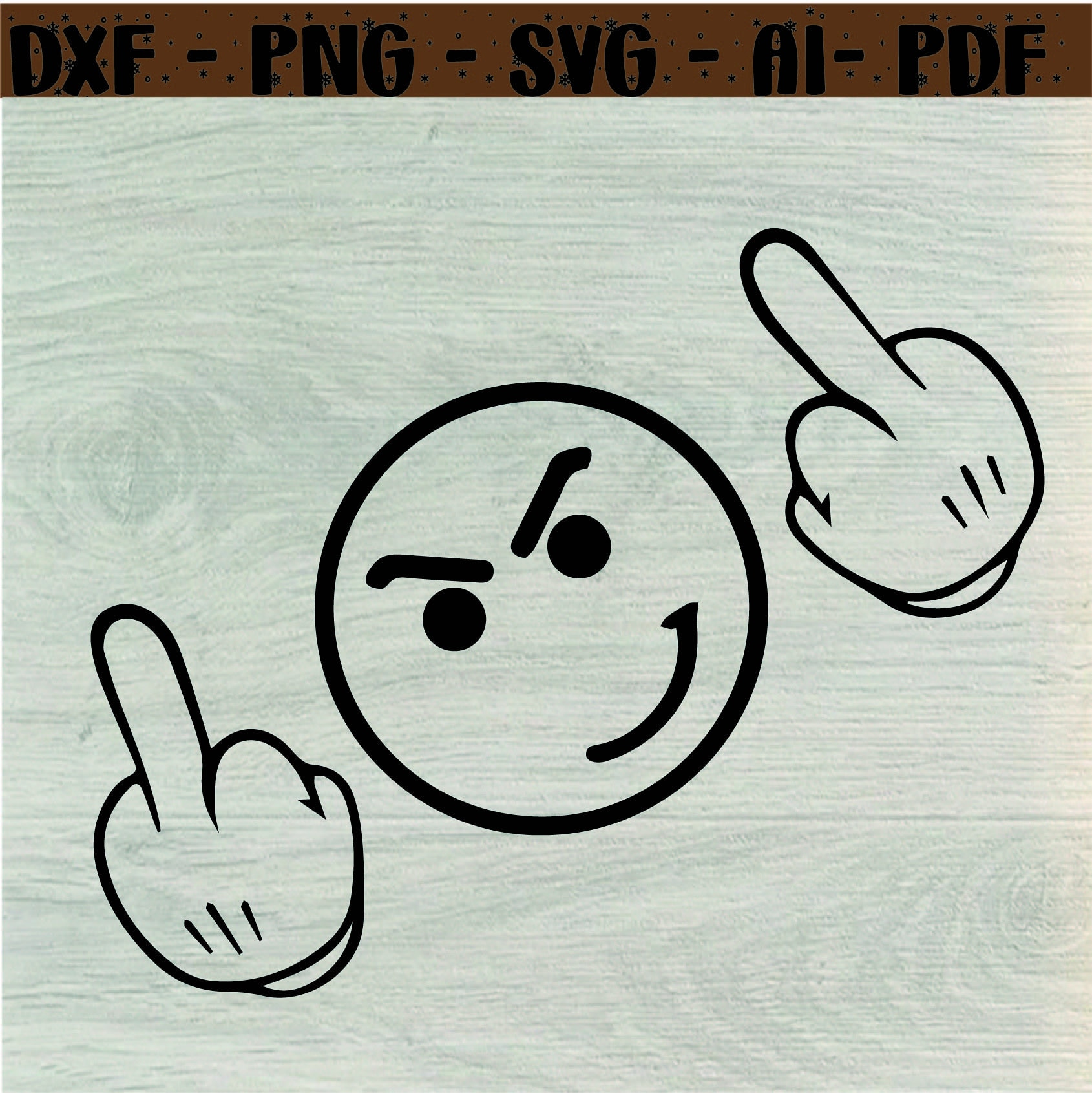Mittelfinger Text Emoji