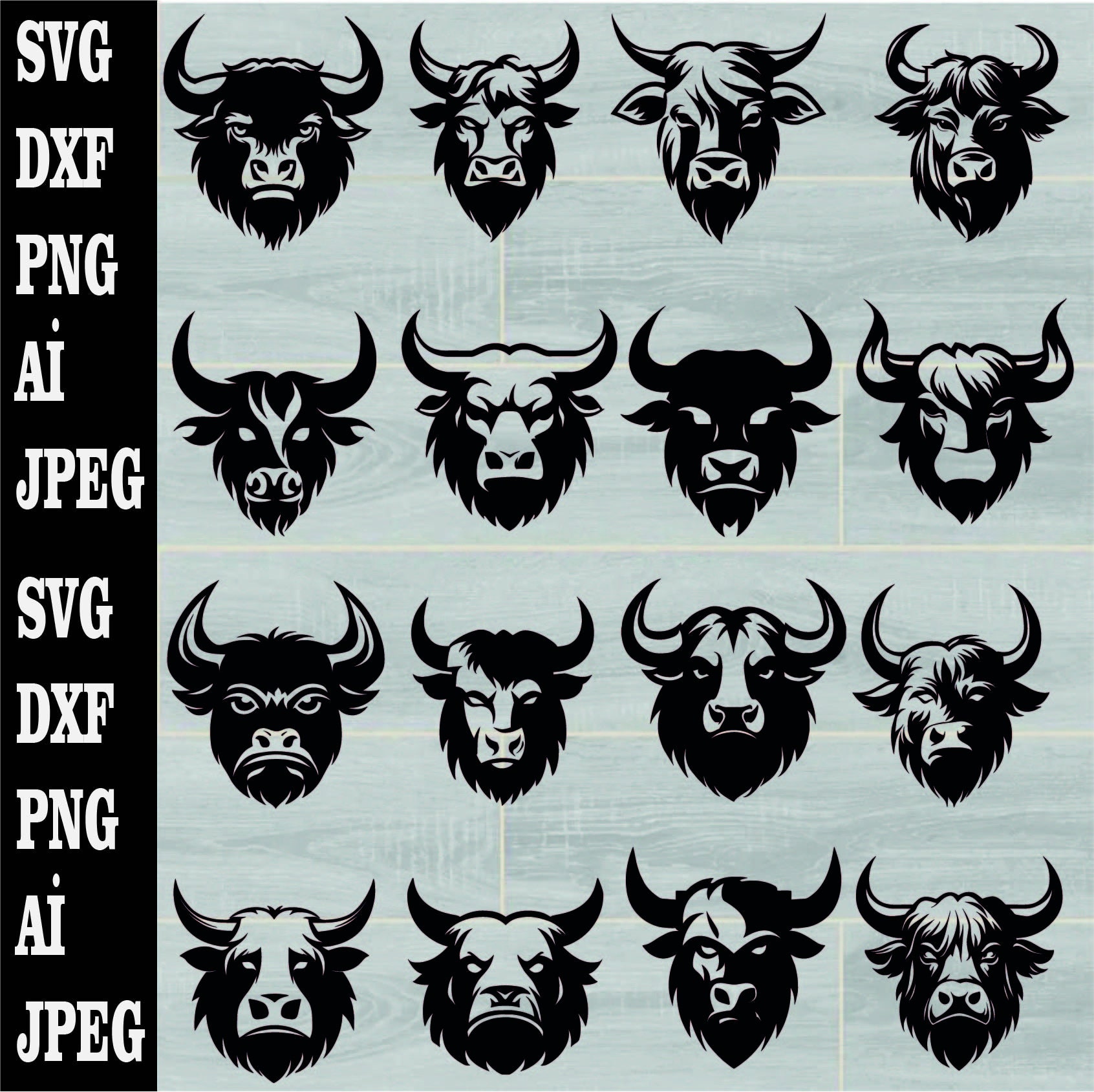 Bison Head SVG, Bison Png Files,bison Bundle, Cut File Bison for Cricut ...
