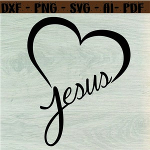 Heart Svg, Jesus SVG, Christian Svg File For Cricut, Silhouette, Religious Svg Clipart, Love Of Jesus, Vector,Heart SVG Jesus svg,jesus png