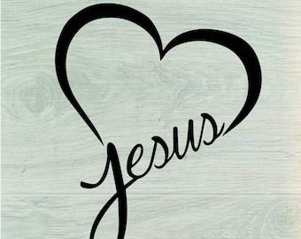 Heart Svg, Jesus SVG, Christian Svg File For Cricut, Silhouette, Religious Svg Clipart, Love Of Jesus, Vector,Heart SVG Jesus svg,jesus png