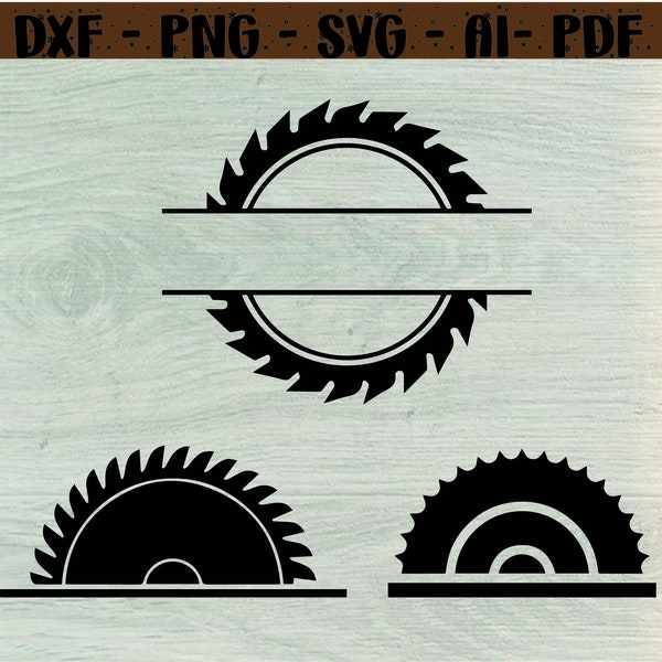 Saw Blade Name Frame Svg, Saw Blade Border Monogram, Logger Svg, Woodcutting Svg. Vector Cut file Cricut, Silhouette, Pdf Png Eps Dxf.svg,