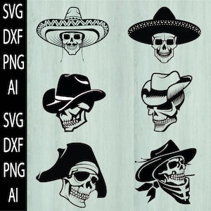 Cowboy Skull Svg File For Sublimation , Western Skull Svg , Western Cowboy Png,Cowboy skull svg, cowboy svg, western skull silhouette,cowboy