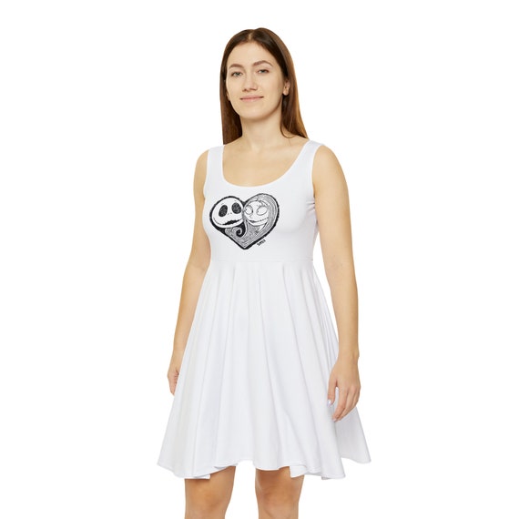 nightmare before christmas sally skater dress Plus Size - Disney Nightmare Before Christmas Jack And Sally Mini Reversible Skater Dress