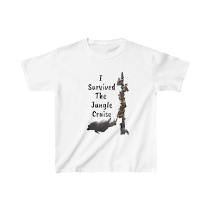 Kids Tee I Survived the Jungle Cruise Movie Trip Vacation Holiday Family Trip Unisex Disneyland Pixar Pier, Children&#39;s T-Shirt Graphic