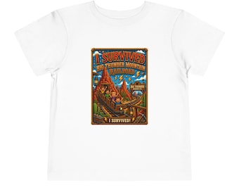 Camiseta "Sobreviví a Big Thunder Mountain Railroad" / Camiseta para niños pequeños del parque temático