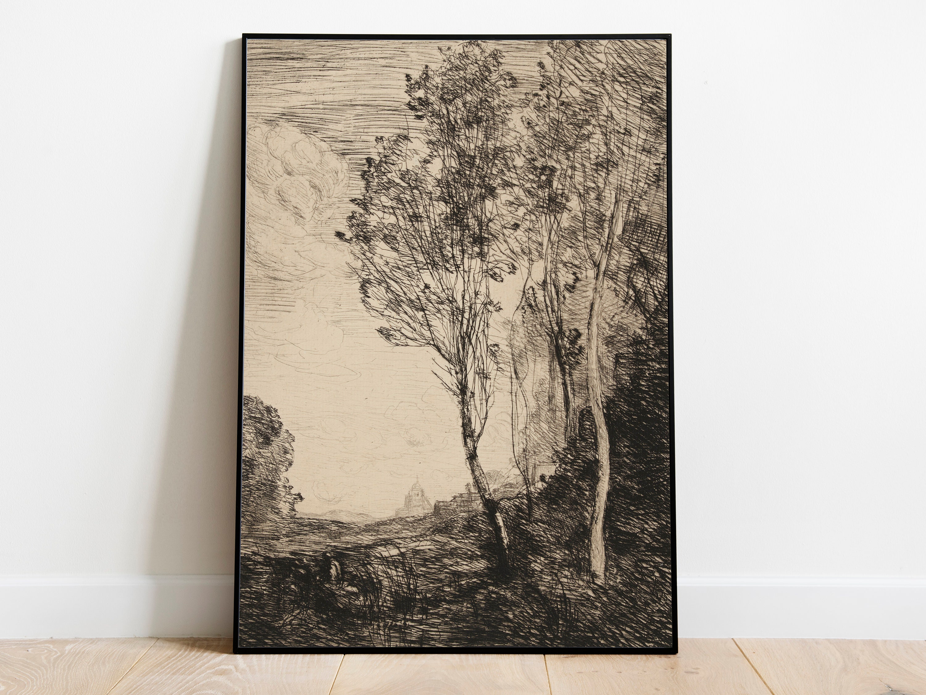 Alannah Rose Art - A charcoal drawing of a tree from my Spring landscape  drawing class. This was a lot of fun, focusing on moving from big shapes  and the big read