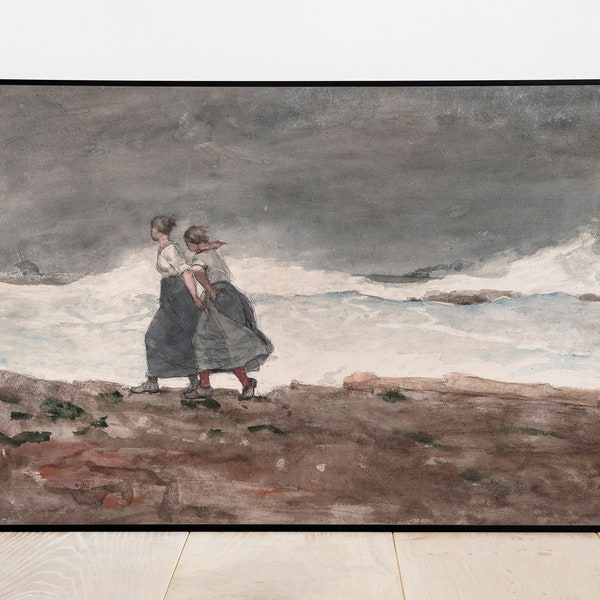 Sisters On The Shore Print Etsy