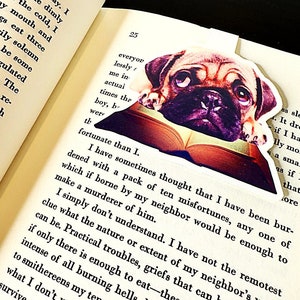 Cute Pug Magnetic Bookmark | Book and Planner Accessories | Gift for the Dog Lover
