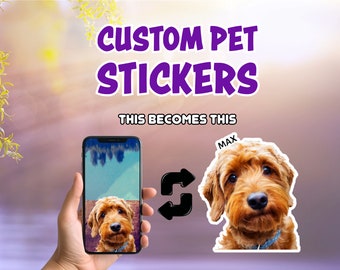 Custom Pet Photo Sticker: Personalized Dog & Cat Decal