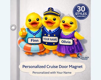 Personalized Cruise Duck Magnet | Custom Name Cruise Door Décor & Souvenir