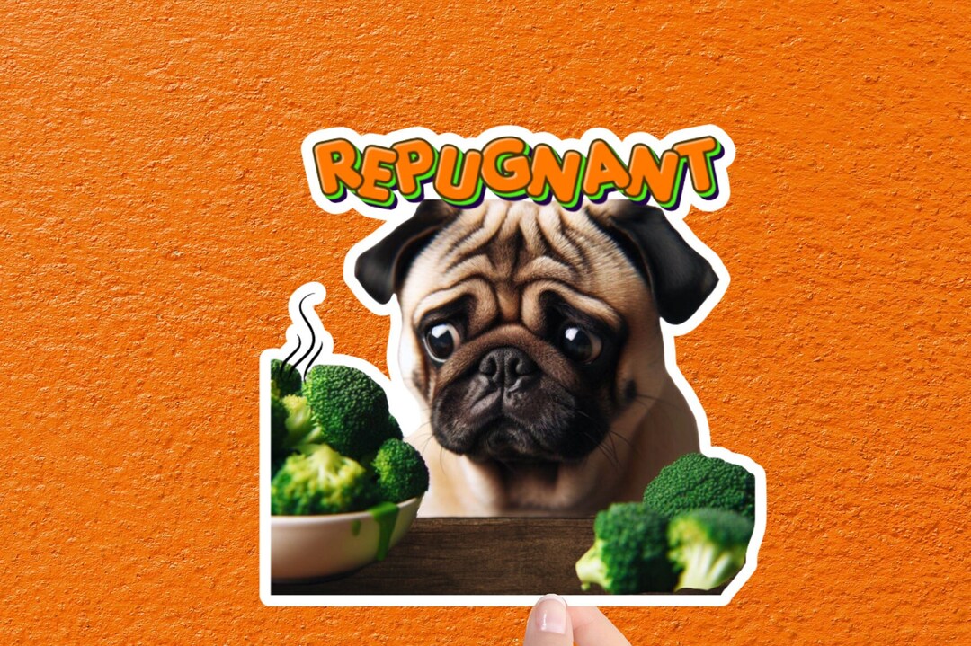 Repugnant Sticker Barftastic Pug Decal Pug Disapproval Sticker