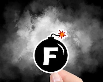 F Bomb Sticker: Adult Humor Decal