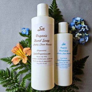Organic Hand Soap | Hand Made | Kitchen | Bathroom | Preservative and Paraben Free | 8 oz and 16 oz