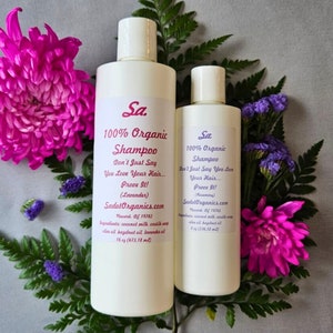 100% Organic Shampoo for Hair Growth | Preservative, Sulfate, Surfactant Free | Great for Damaged Hair or Sensitive Scalps | 8 oz and 16 oz