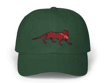 Embroidered Medieval Cat Classic Cap, Funny Joke Hat