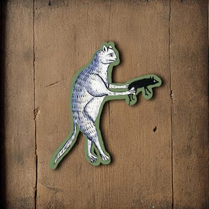50 Medieval Cat Sticker Pack, Funny Art History Stickers image 4