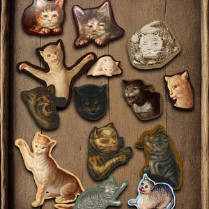 50 Medieval Cat Sticker Pack, Funny Art History Stickers image 3