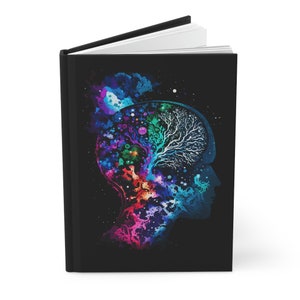 Cosmic Brain Hardcover Notebook – Colorful Neurology Gift image 8