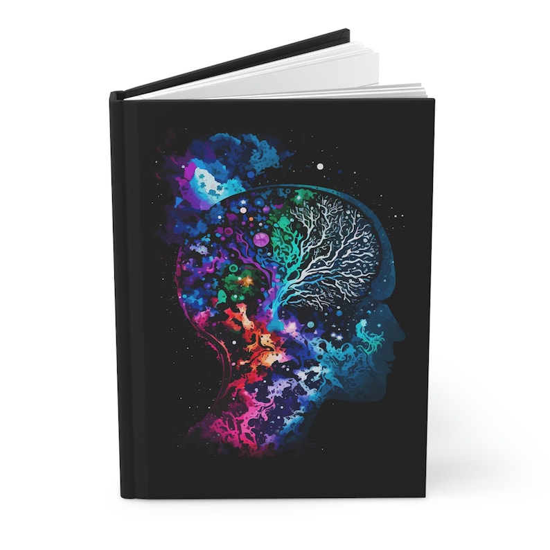 Cosmic Brain Hardcover Notebook – Colorful Neurology Gift image 8