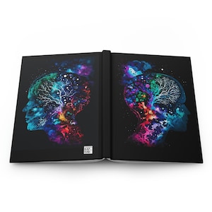 Cosmic Brains Hardcover notebook - Brain Anatomy Cosmic Colourful notebook, Neurology Neuro, neurologist gift, neuroscience notebook