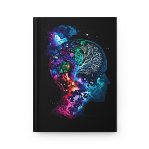 Cosmic Brain Hardcover Notebook – Colorful Neurology Gift image 6