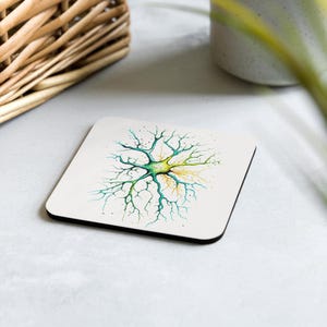Brain Anatomy Coaster: Colorful Neuroscience Art
