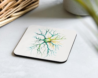 Brain Anatomy Coaster: Colorful Neuroscience Art