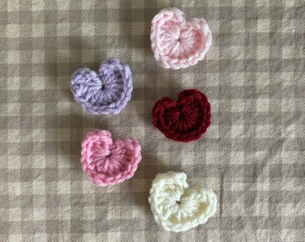 Crochet Heart Magnets | Set of 5 | Cute Magnets | Handmade | Ready to ship!