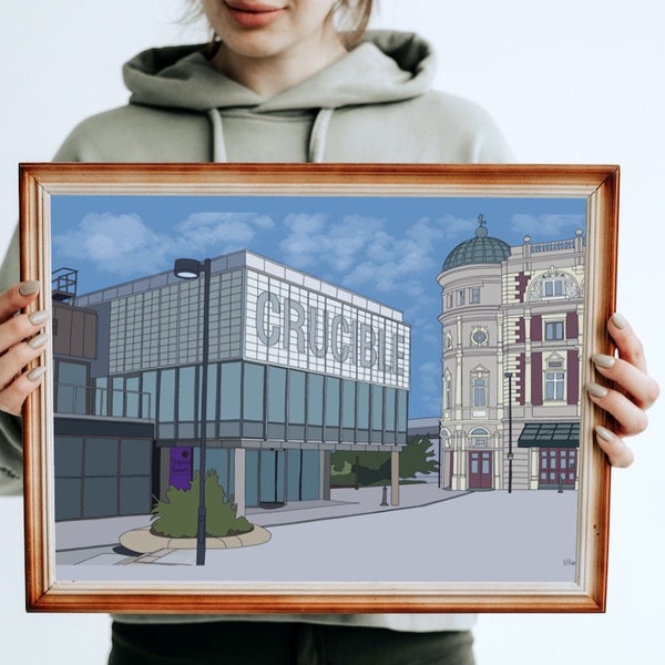 Sheffield Crucible Theatre Matte Print - Lyceum - Sheffield Theatres - Sheffield City Centre - Theatres - Local Print