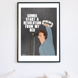 Stampa Liam Gallagher - Stampa Oasis - Non guardare indietro con rabbia - Testi Oasis - Stampa Liam Gallagher - Varie dimensioni - Regalo per lui o lei