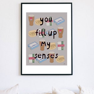 Sheffield United Print - Greasy Chip Butty - You fill up my senses - Blades - Sheffield Utd - Football Print