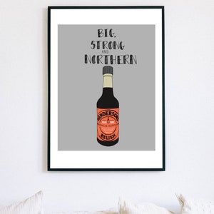 Yorkshire Sheffield Print - Hendos- Sheffield - Steel City - Yorkshire Women - Gift Idea - Northern