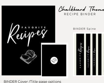 Chalkboard Style RECIPE Binder pages!