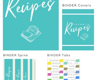 Vibrant RECIPE Binder set!