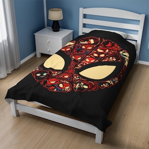 ちびヒーロー スパイダーマン ゴースト ベルベット ぬいぐるみブランケット