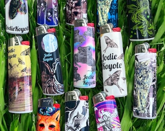 Encendedores BIC únicos ~ Diseños artísticos personalizados de JodieKoyote