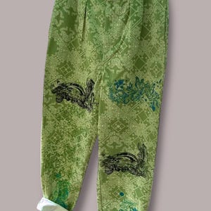 Whimsical Handprinted Trousers