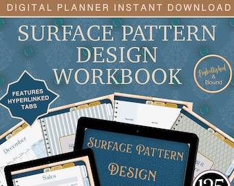 Surface Pattern Design Workbook: Interaktiver digitaler Planer (PDF Download)