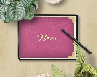 Rosa Leder Landschaft Digitales Notizbuch 110 Seiten