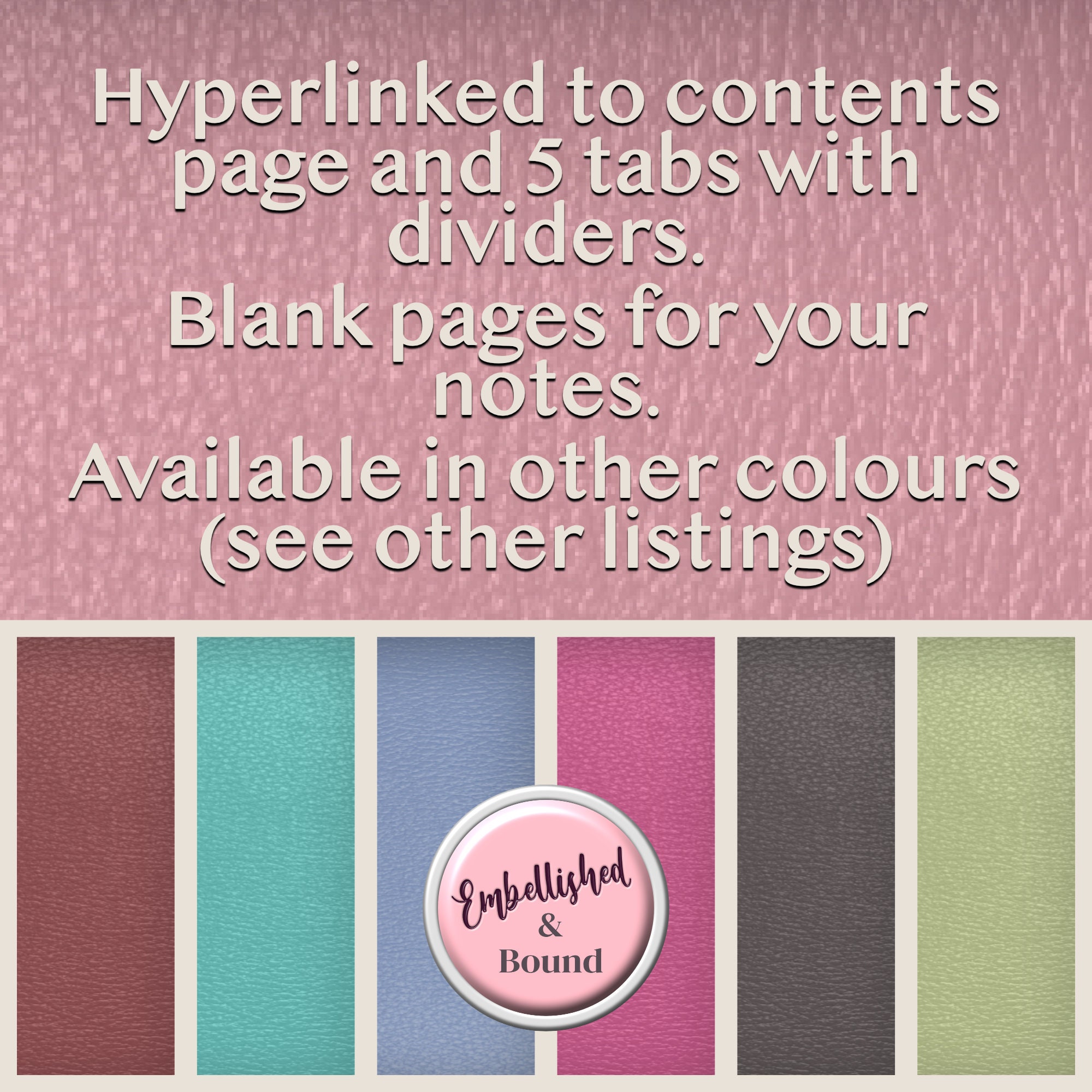 Classy Landscape Digital Notebook Hyperlinked Journal Planner 110 Page ...